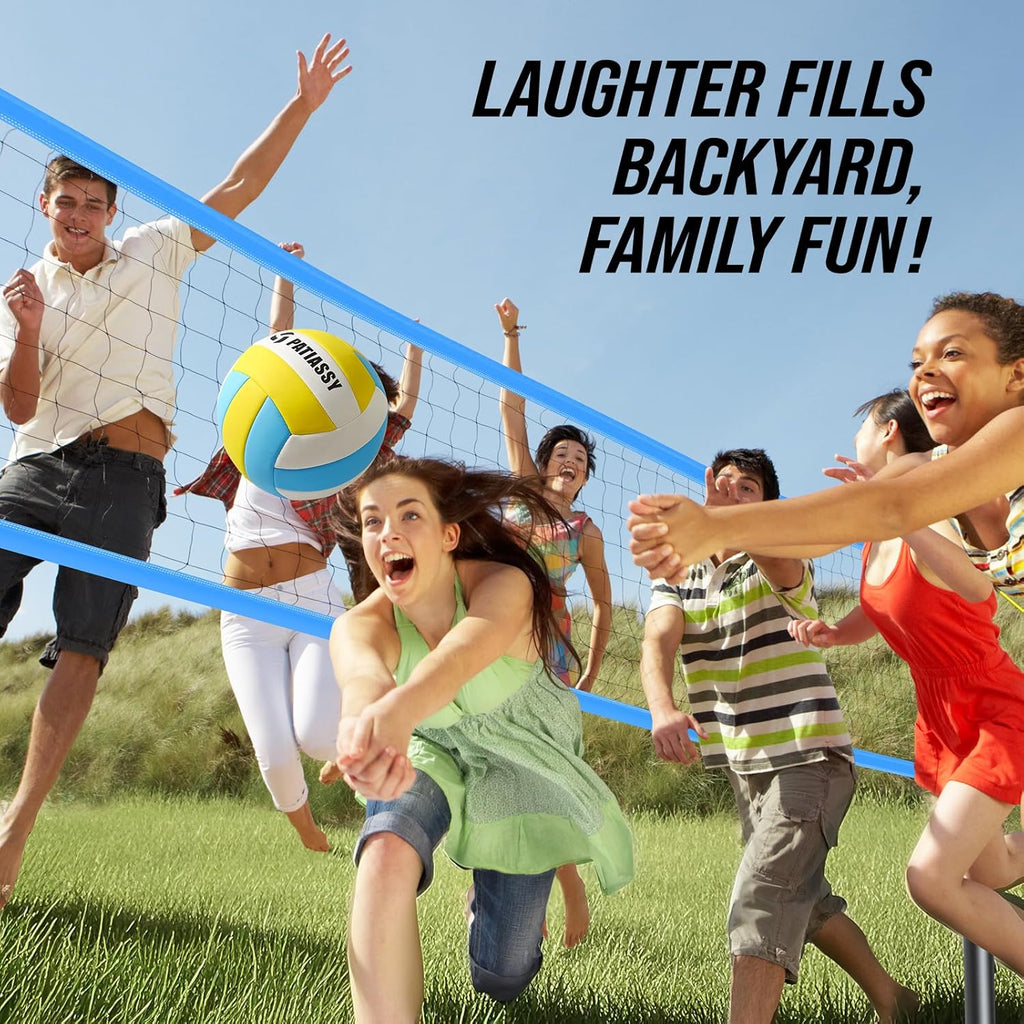 Patiassy Portable Outdoor Volleyball Set with Adjustable Net