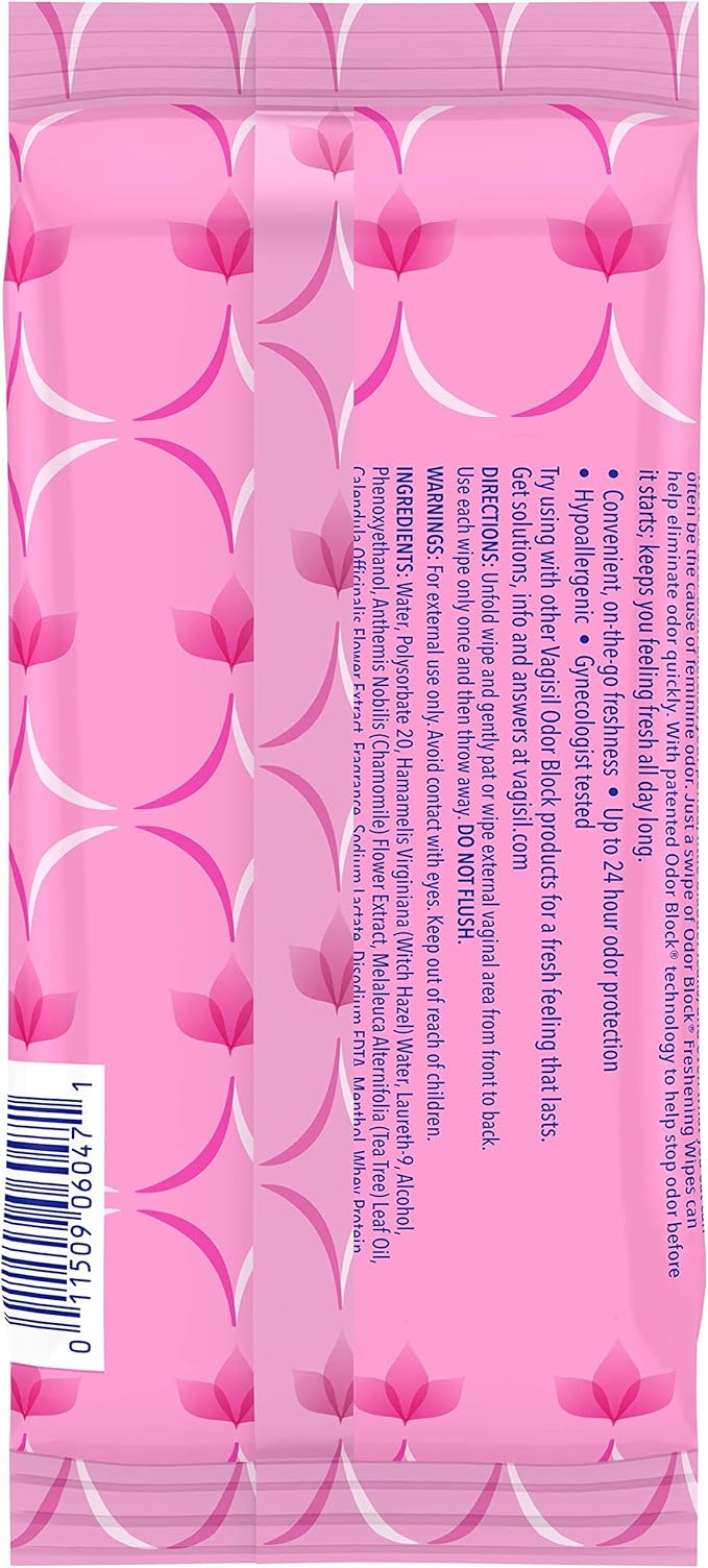 Vagisil Odor Block Daily Freshening Wipes