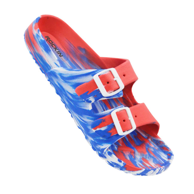 Huntington Buckle Sandals - Usa Marbled