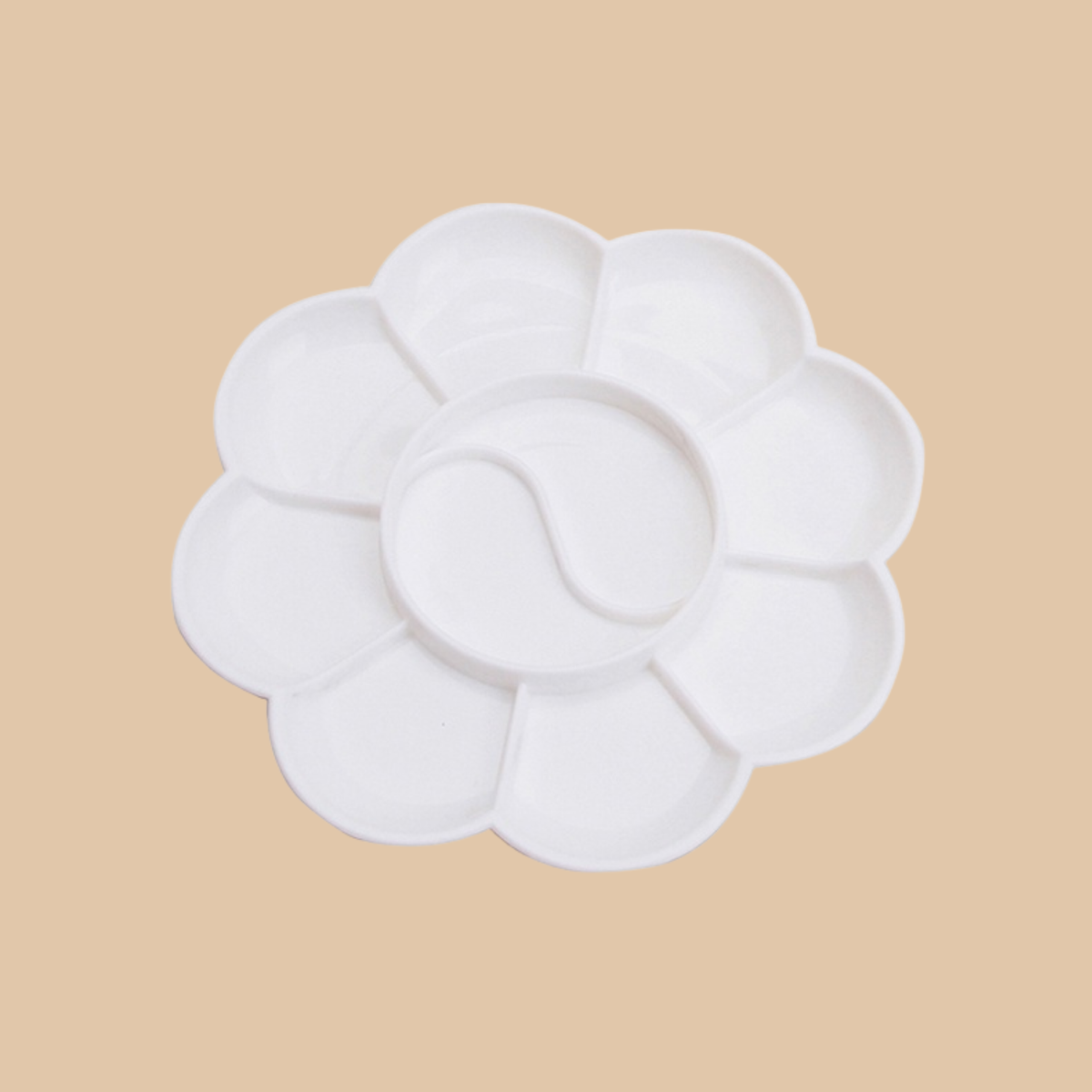 Flower Shape Paint Palette (White)