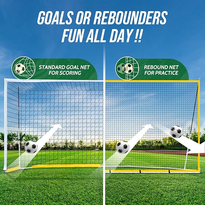 Patiassy Soccer Goal Net with Training Target & Carry Bag