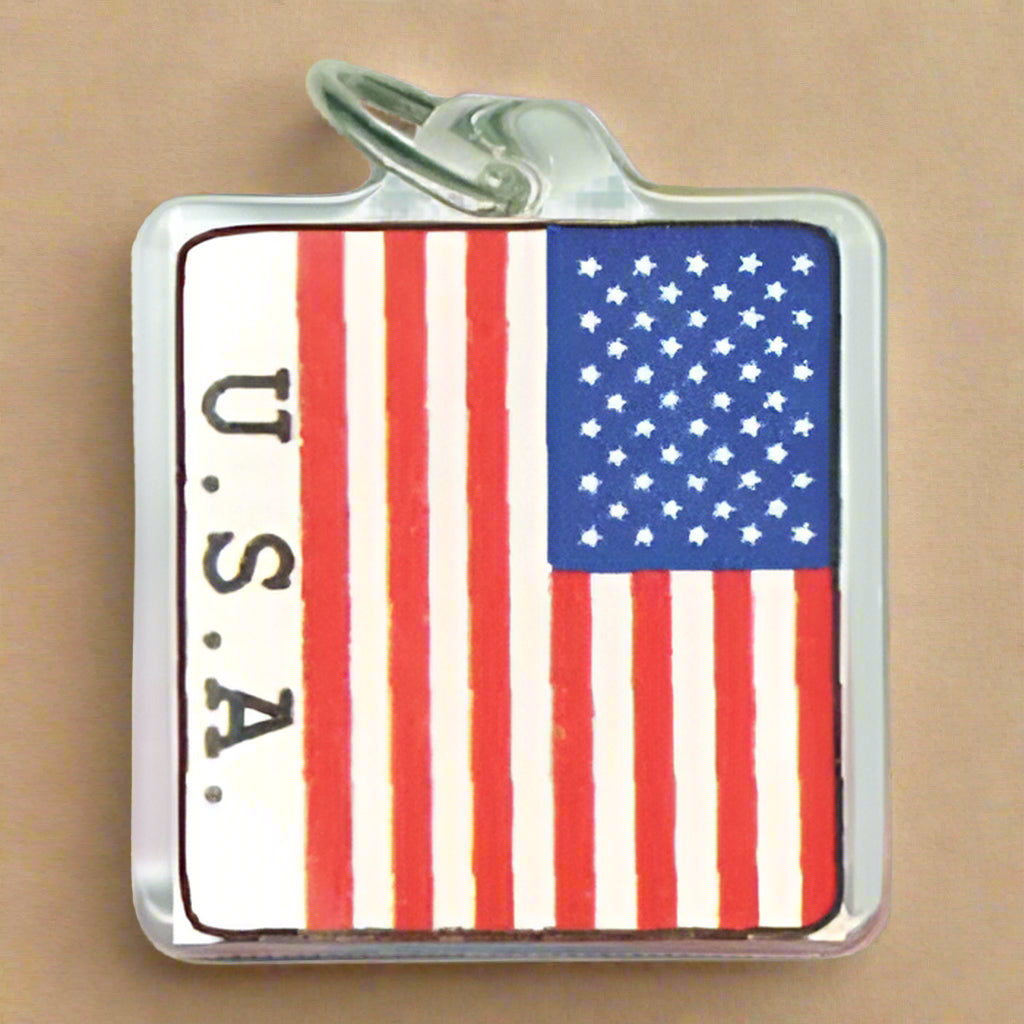 USA Flag Acrylic Keychain