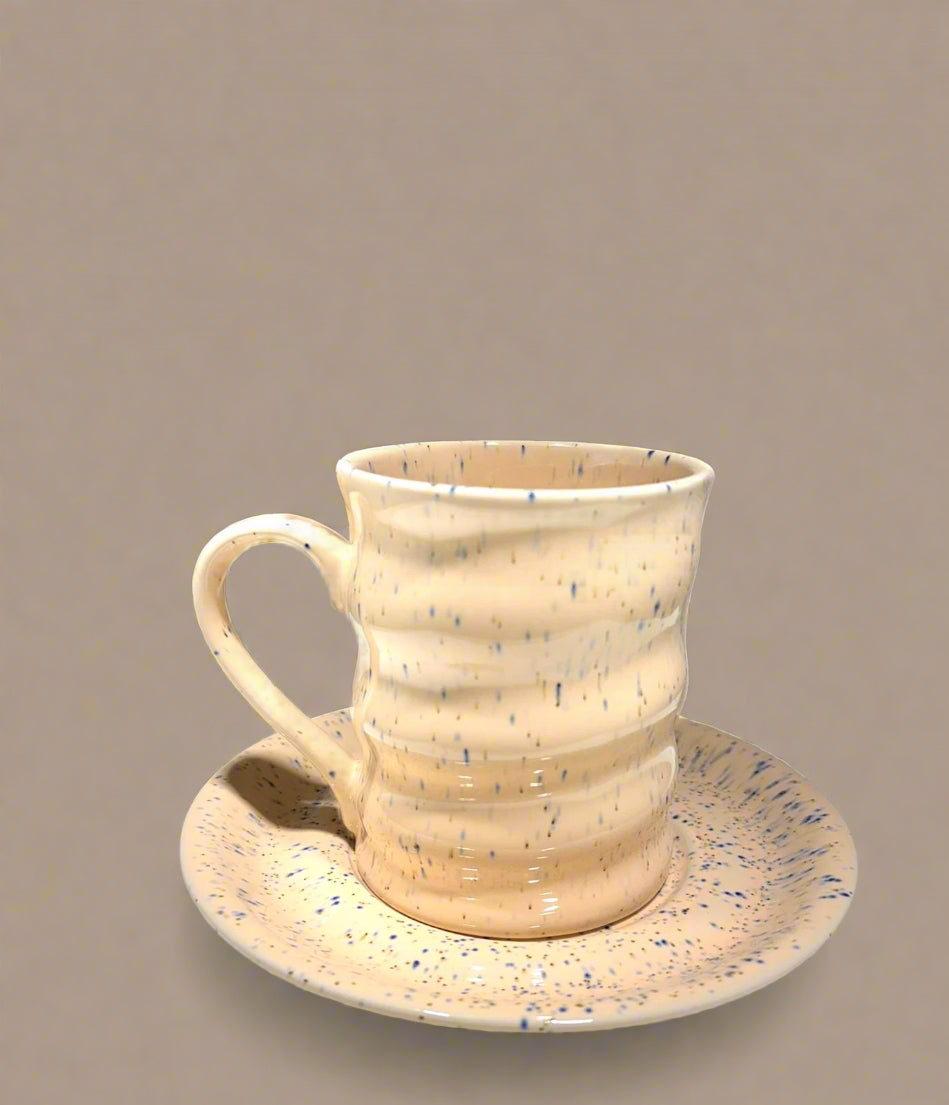 Ceramic Coffee Mug with Plate