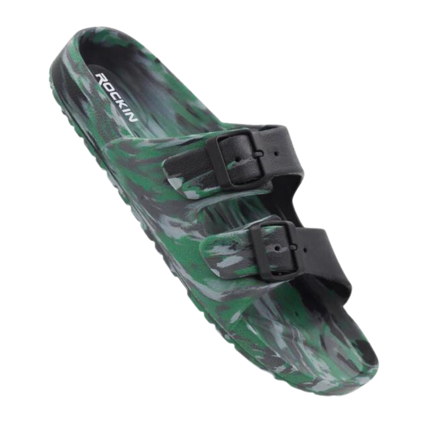 Huntington Buckle Sandals - Army Marbled