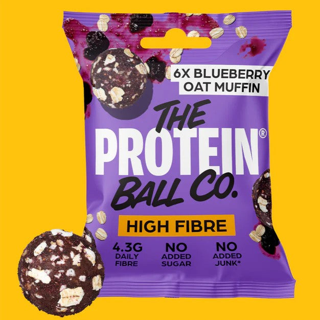 The Protein Ball Co. High Fibre Blueberry Oat Muffin Protein Balls – Gluten Free Snack