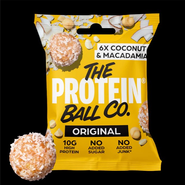 The Protein Ball Co. Original Coconut & Macadamia Protein Balls – Gluten Free Snack