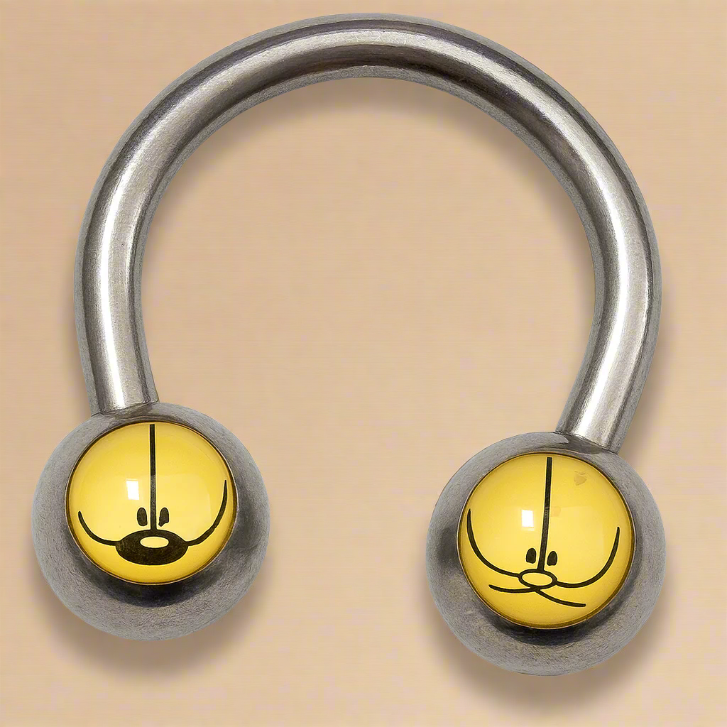 Garfield Horseshoe Hoop Nose Ring