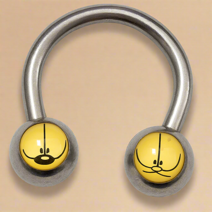 Garfield Horseshoe Hoop Nose Ring