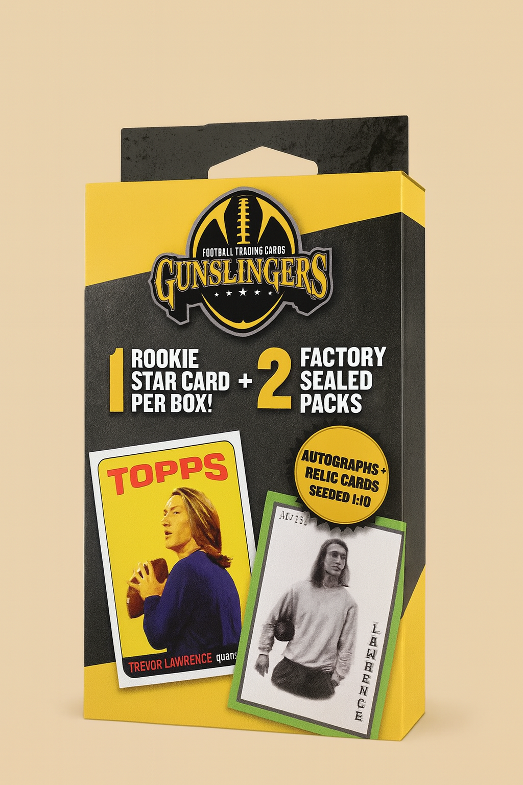 Gunslingers NFL Football Trading Cards – Walgreens Exclusive Hanger Box (Trevor Lawrence Rookie Edition)
