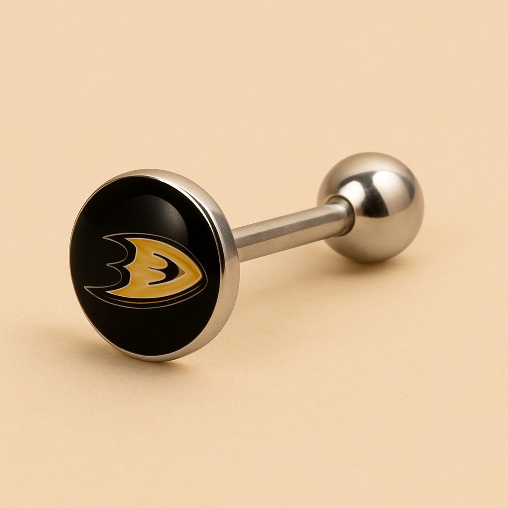 Officially Licensed NHL Mighty Ducks of Anaheim Logo Tongue Ring