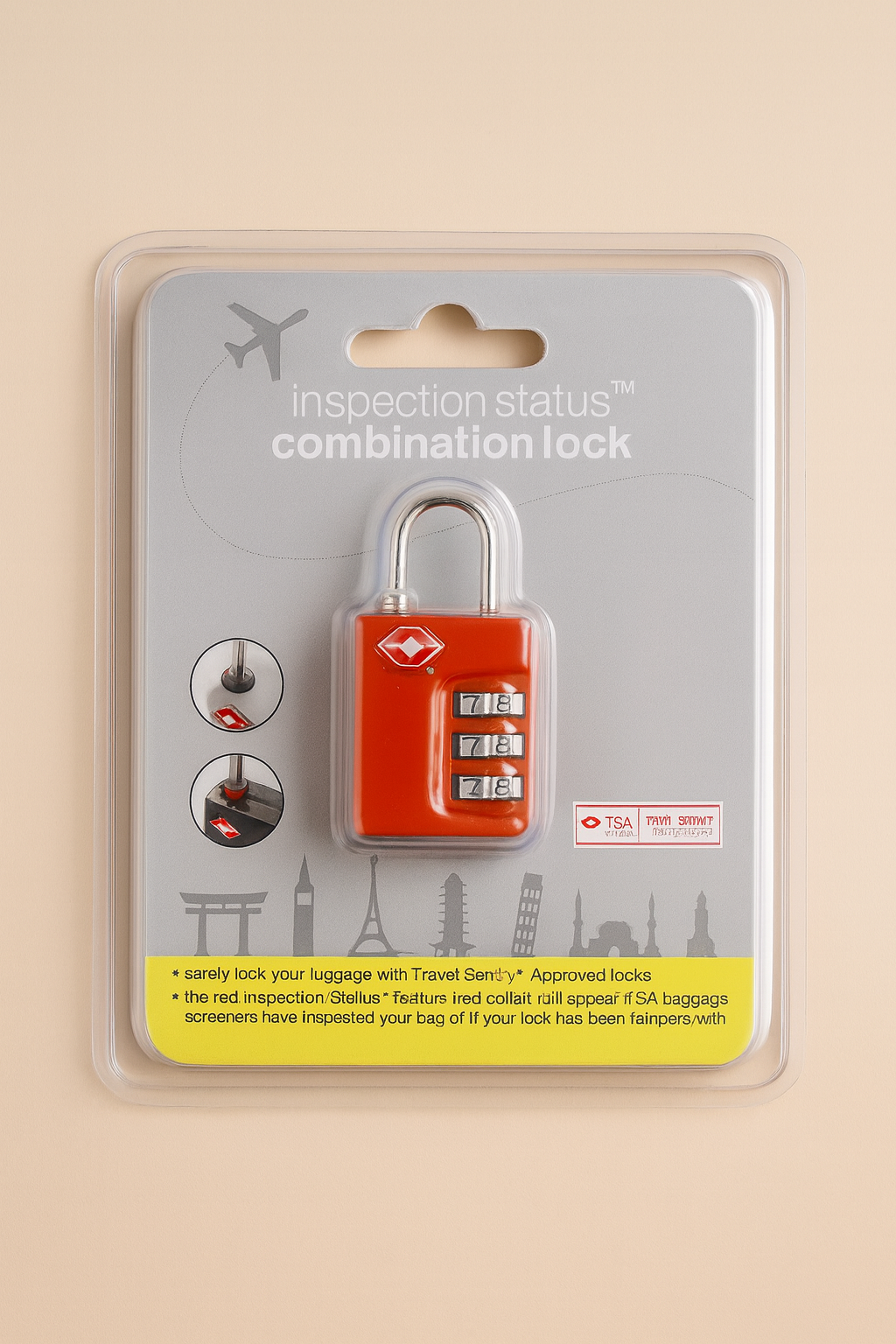 Inspection Status Combination Lock – 1.7 oz (Lite Blue Only)