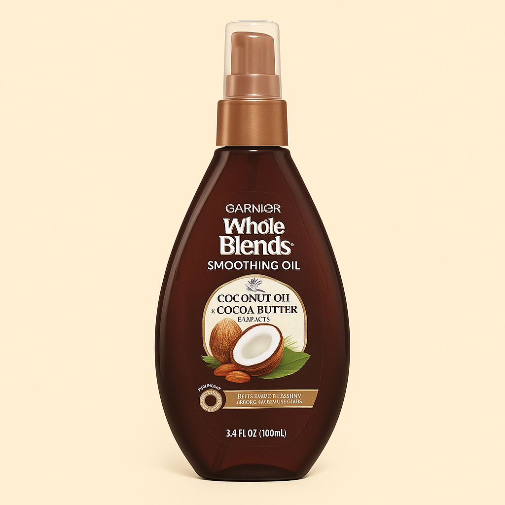 Garnier Whole Blends Smoothing Oil – Coconut Oil & Cocoa Butter (3.4 fl oz)