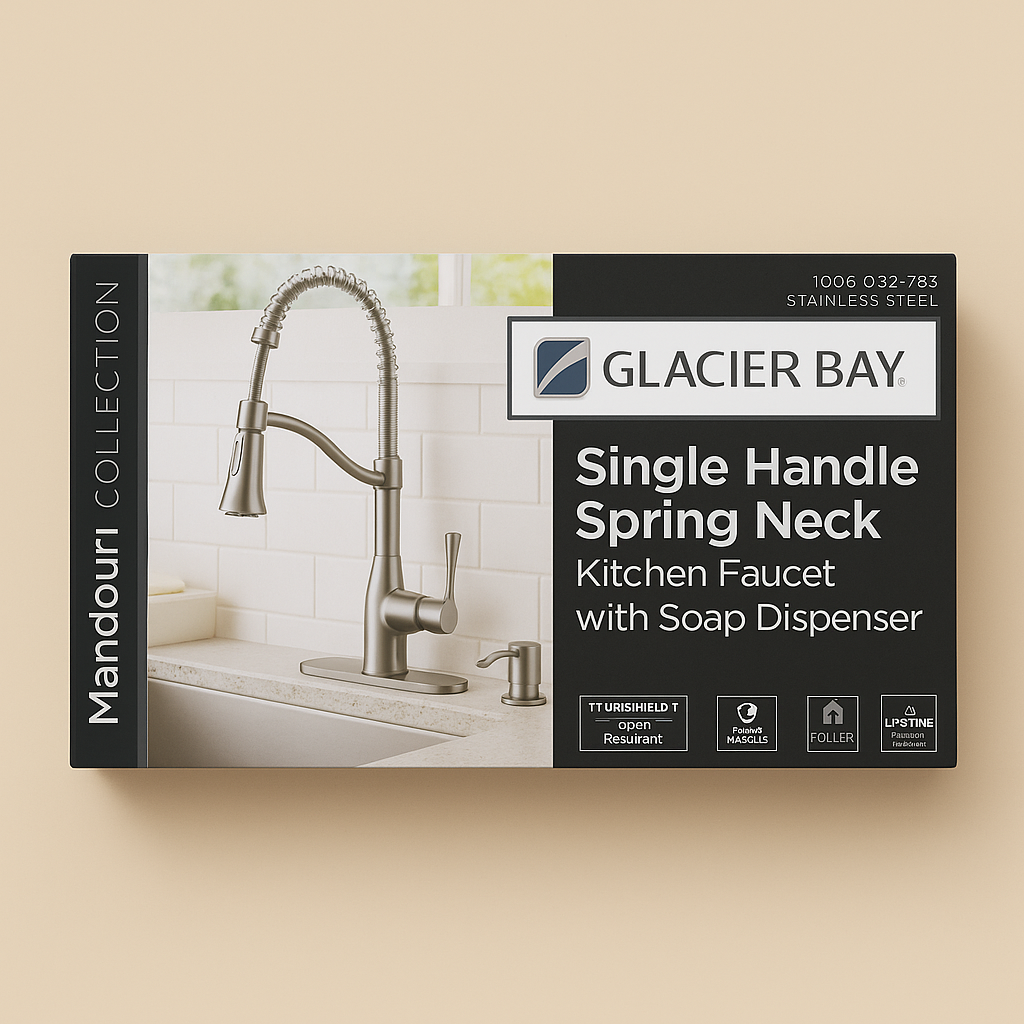 Glacier Bay Mandouri Spring Neck Kitchen Faucet