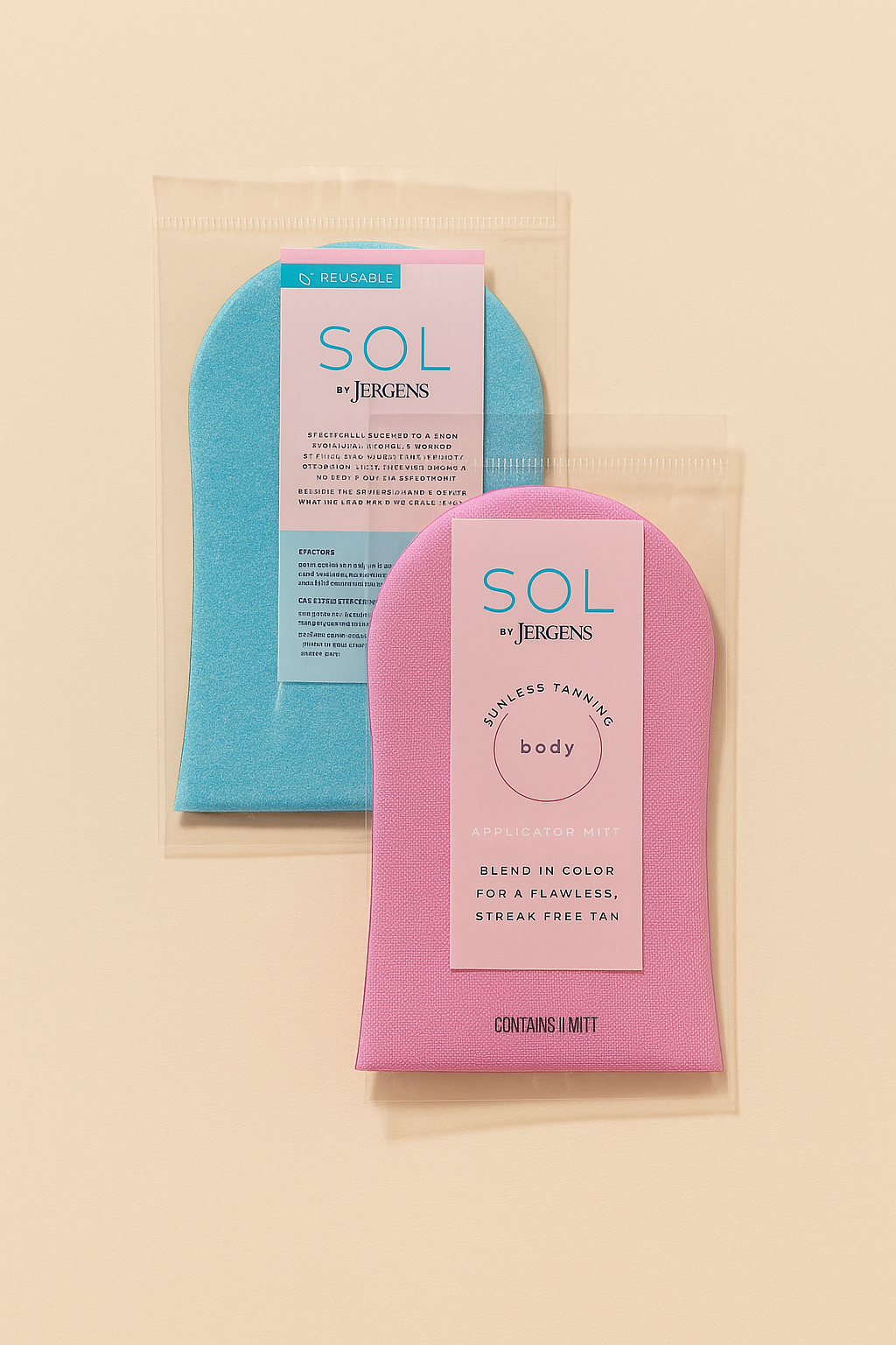 SOL by Jergens Sunless Tanning Reusable Application Mitts – 2-Pack