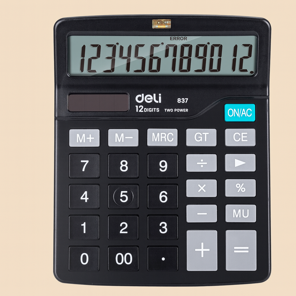 DELI 837ES Calculator – Black