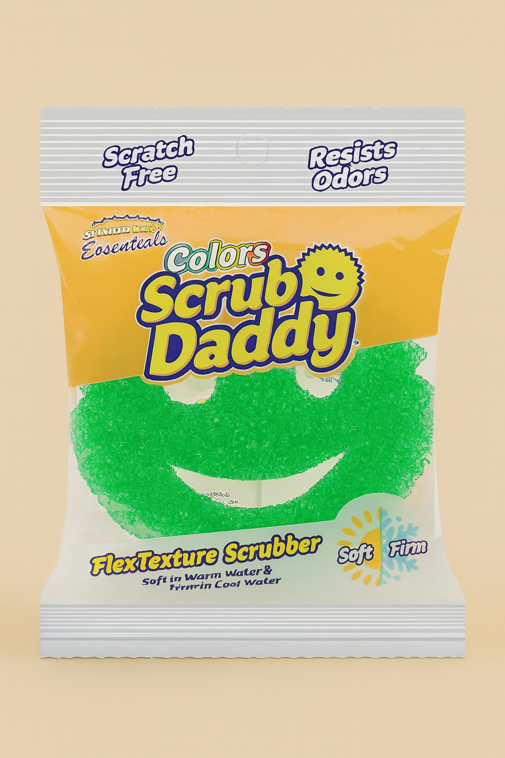 Scrub Daddy Essentials – FlexTexture Foam Sponge (Green) – 1 Count