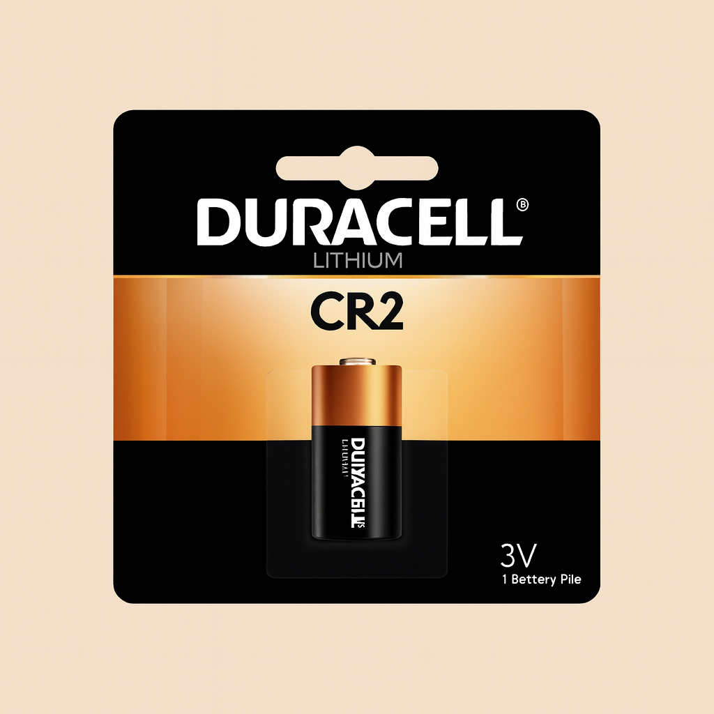 Duracell CR2 Lithium Battery – 3V, 800mAh (1 Pack)