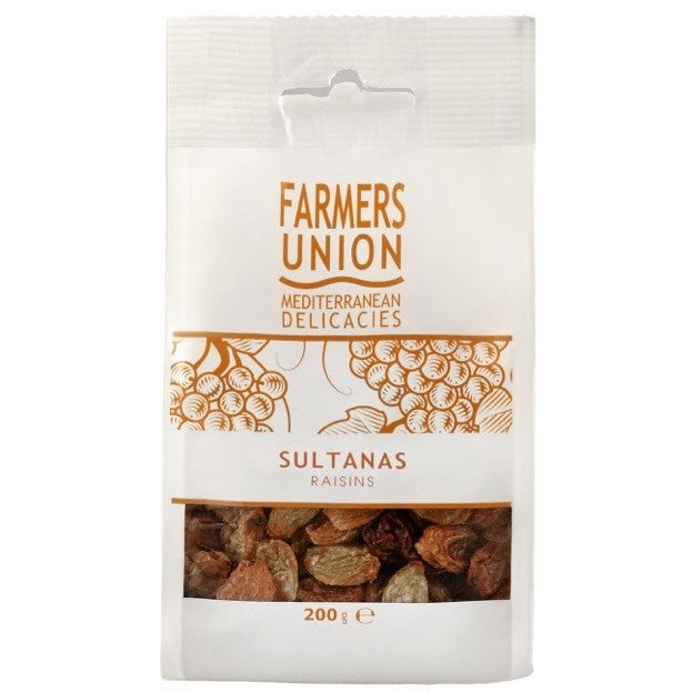 Farmers Union Mediterranean Delicacies Sultanas Raisins – Premium Dried Grapes (200g)