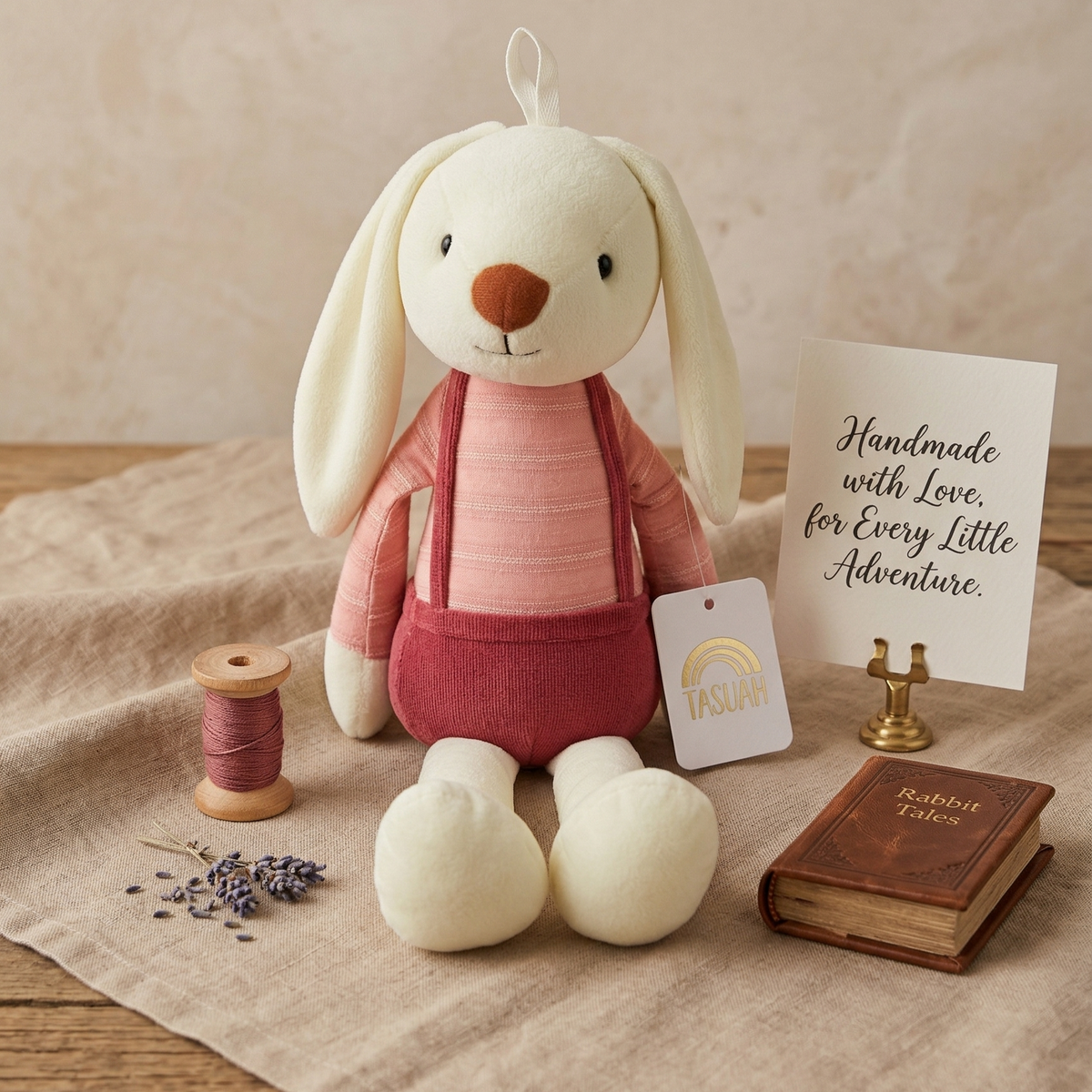 Soft Plush Bunny Rabbit in Pink Clothes Stuffed Animal Toy – Medium Size (10" to 14")