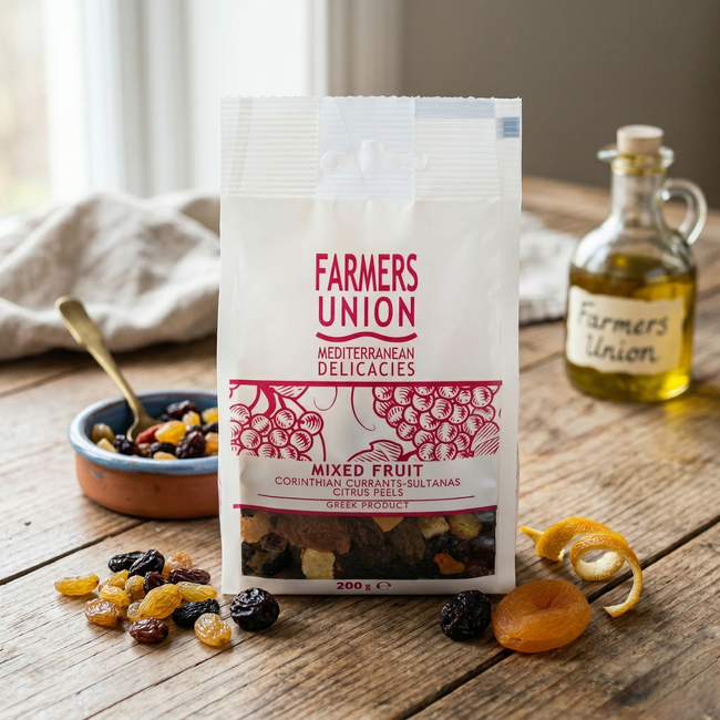 Farmers Union Mediterranean Delicacies Mixed Fruit – Corinthian Currants, Sultanas & Citrus Peels (200g)