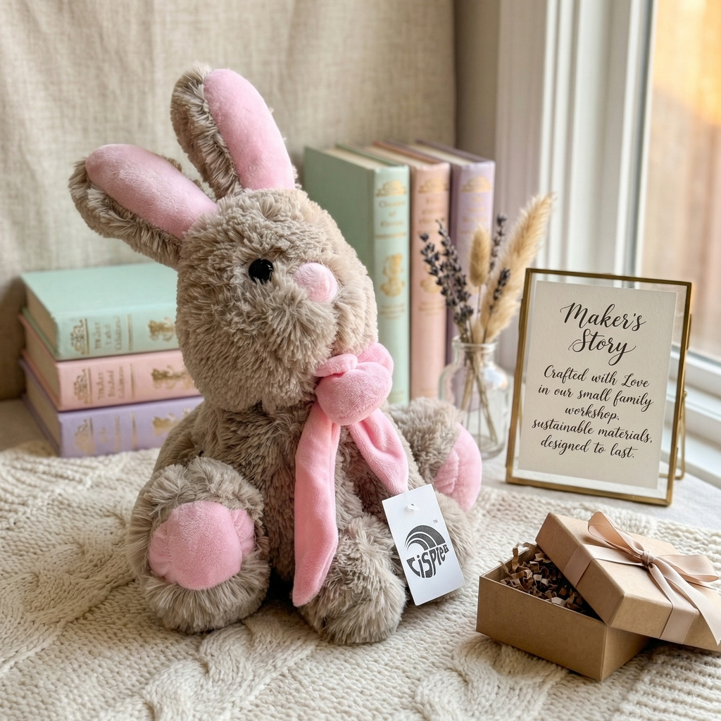X-Large Adorable Bunny Rabbit with Bow Tie – Soft Plush 17–20"