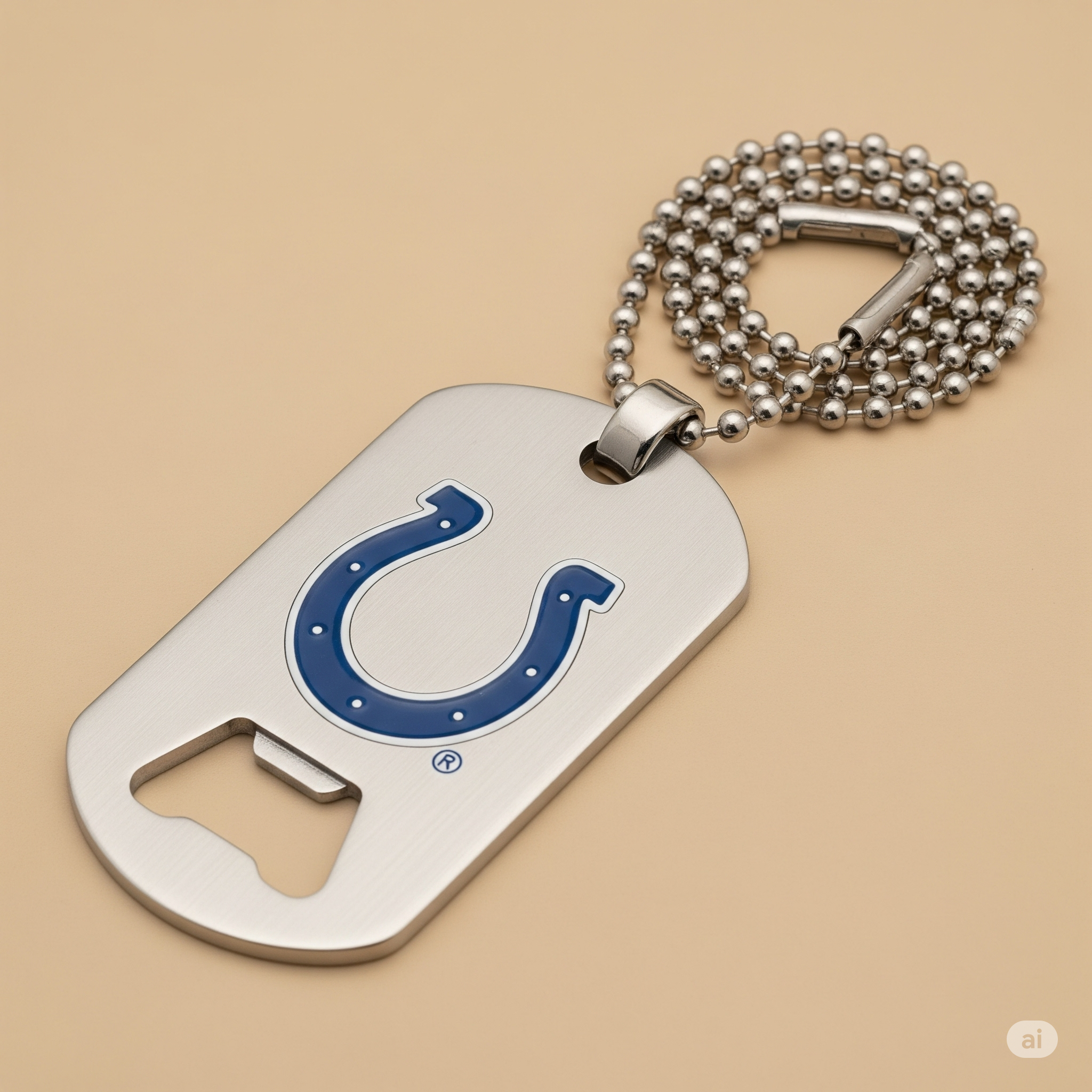 Indianapolis Colts Dog Tag Necklace with bottle opener