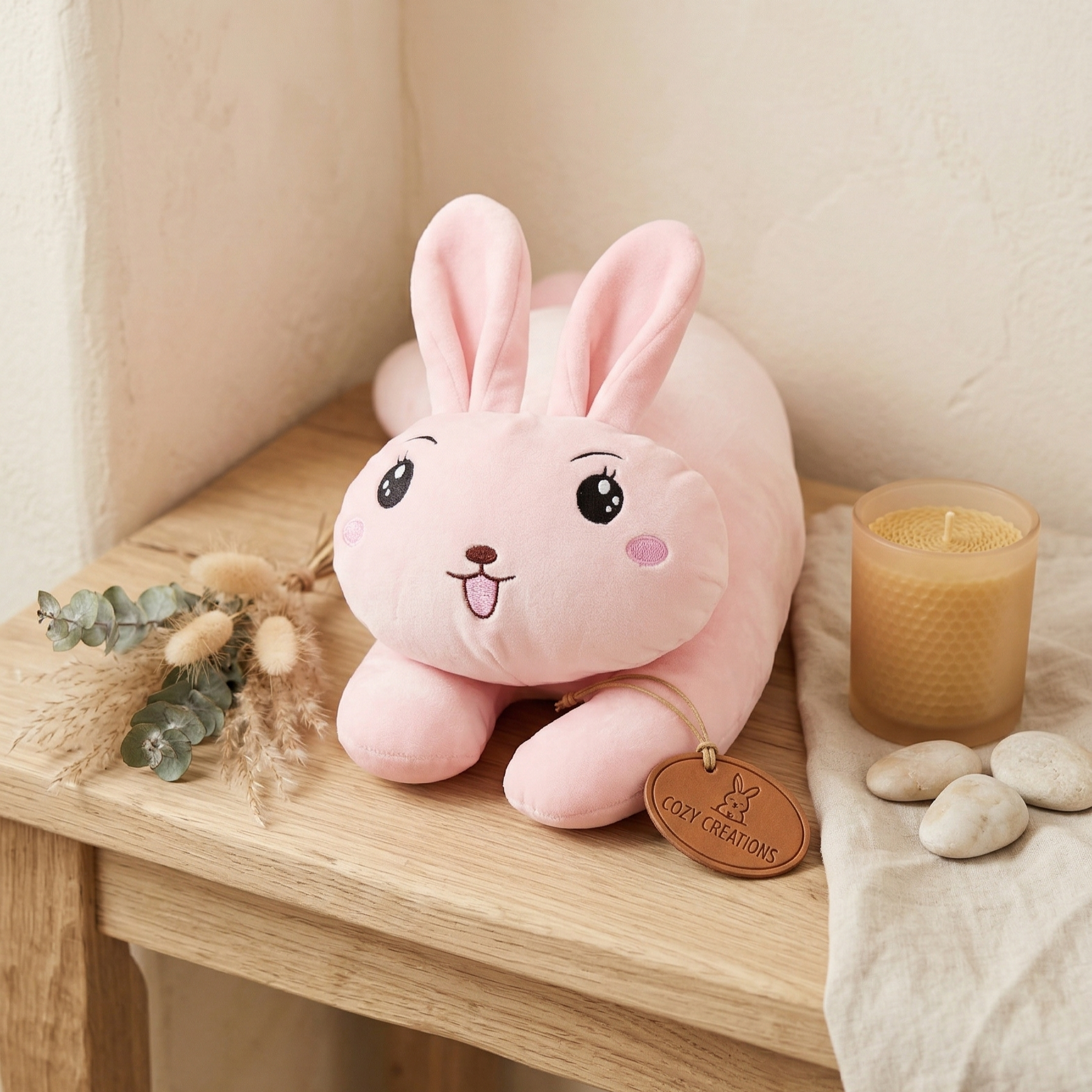 Large Adorable Bunny Rabbit Plush – Soft Stuffed Animal 14–17"