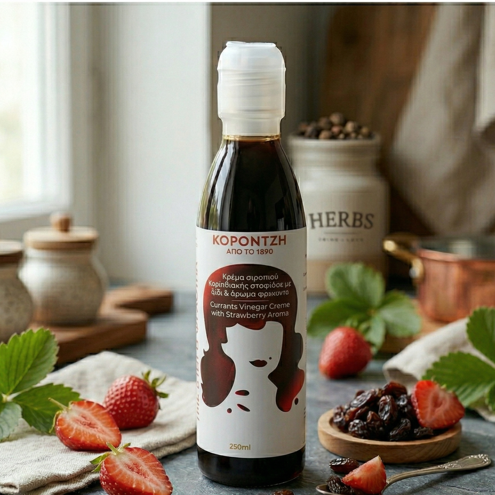 Koronitz Greek Currants Dressing with Vinegar & Strawberry Aroma