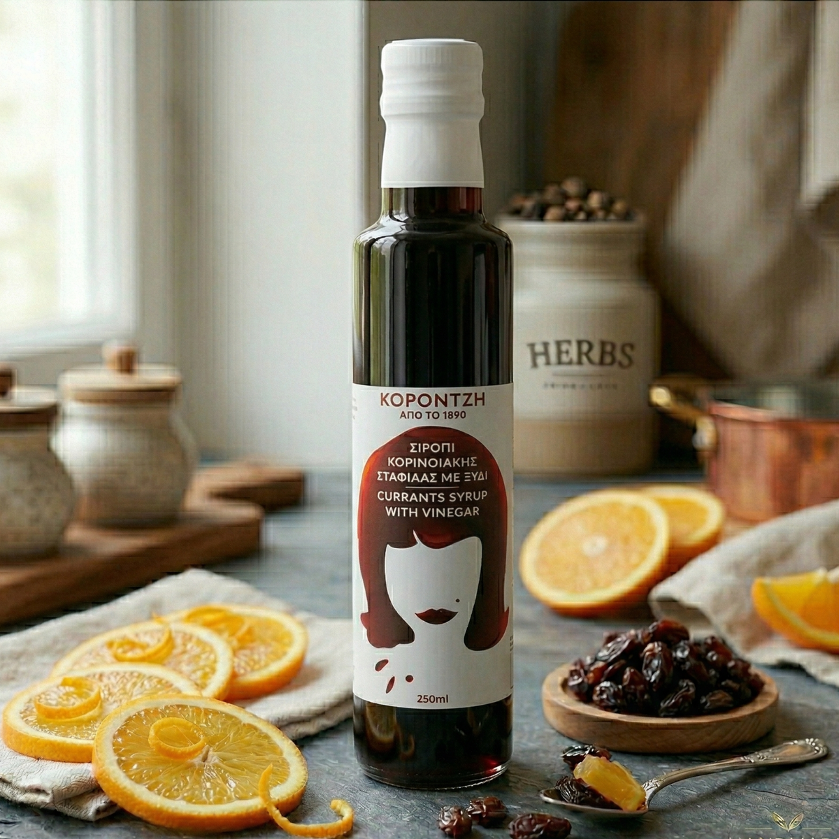 Koronitz Greek Currants Syrup with Vinegar