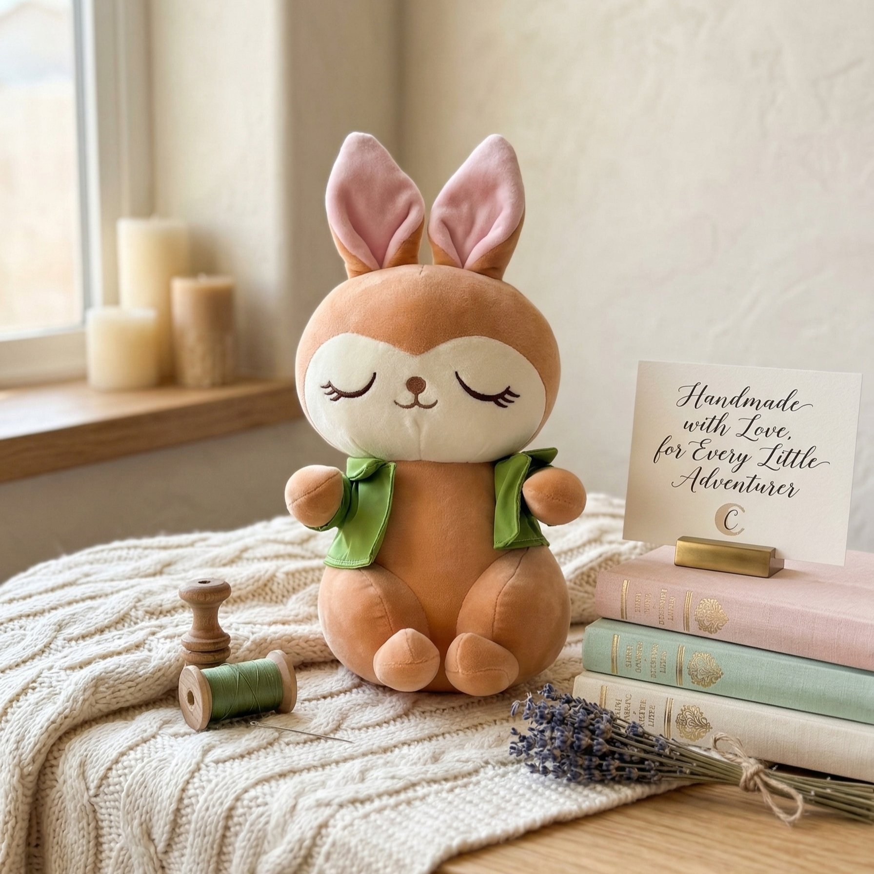 Large Adorable Bunny Rabbit Plush – Soft Stuffed Animal 10–14"