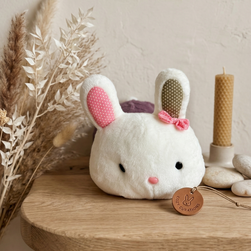 Large Adorable Bunny Rabbit with Bow Tie – Soft Plush 10–14"