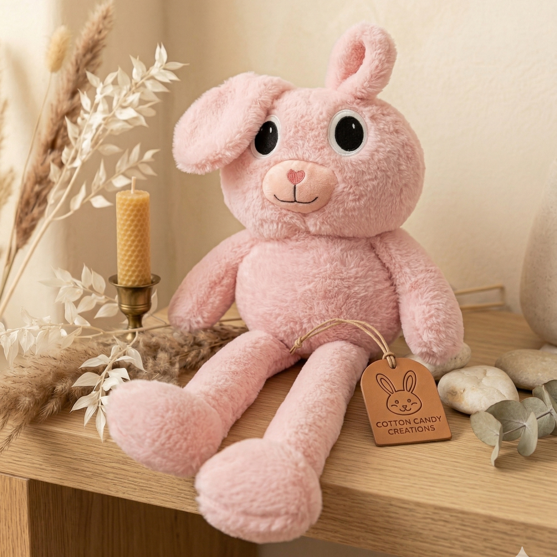 Large Adorable Bunny Rabbit with Large Ears – Soft Plush 14–17"
