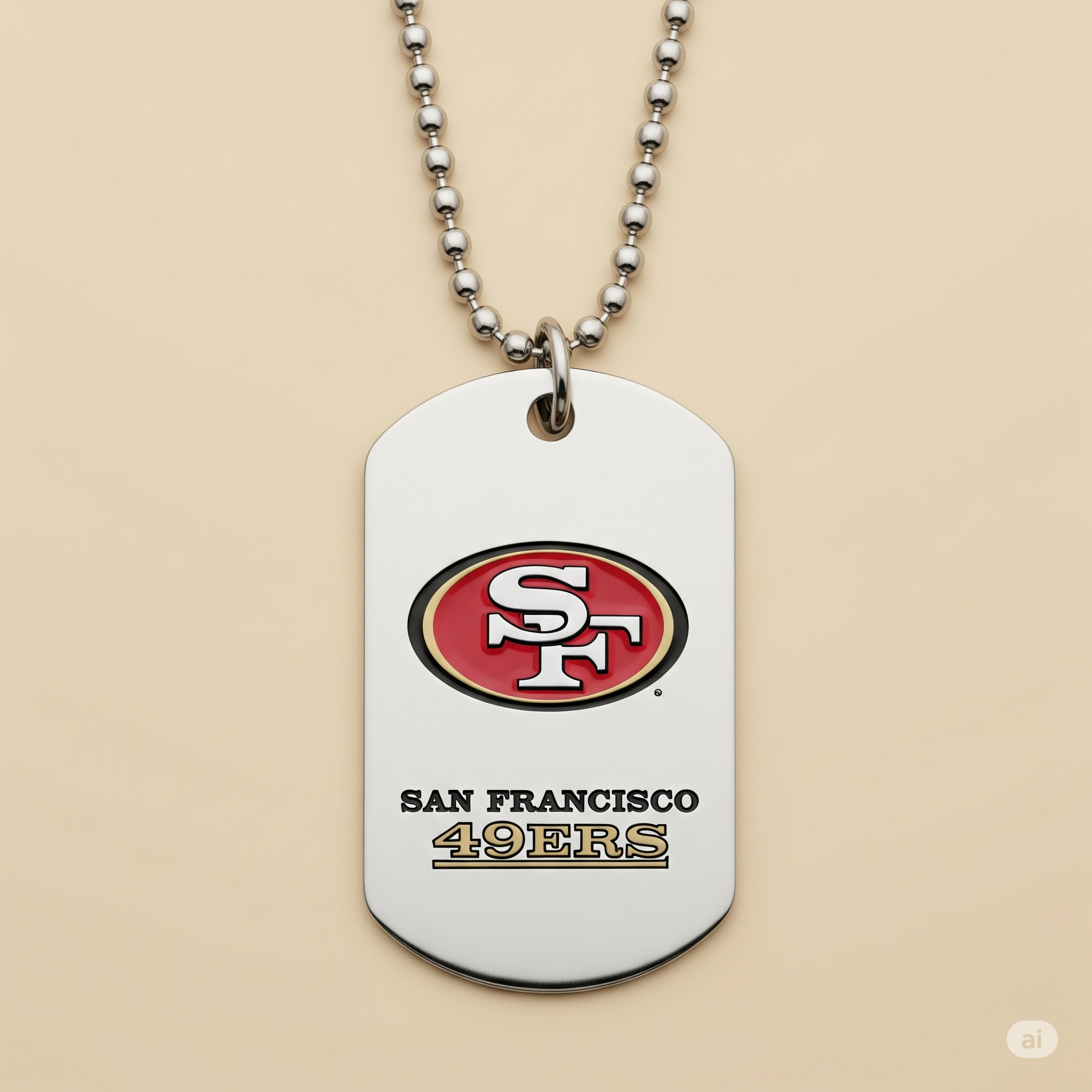 San Francisco 49ers Dog Tag Necklace