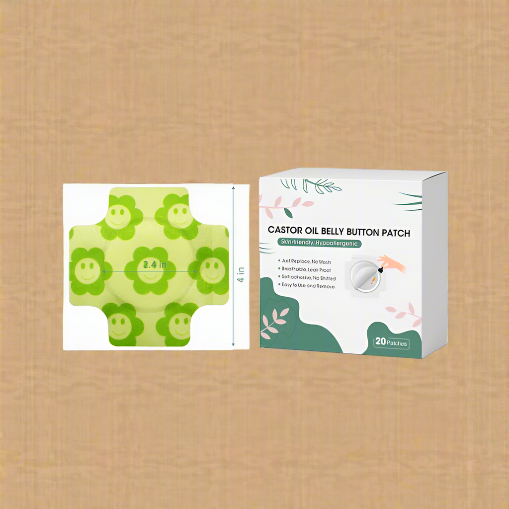 20 PCS Castor Oil Pack Wrap – Disposable Patches for Belly Button (4" x 4", No Wash, Anti-Seepage) - Hammerhead LLC.