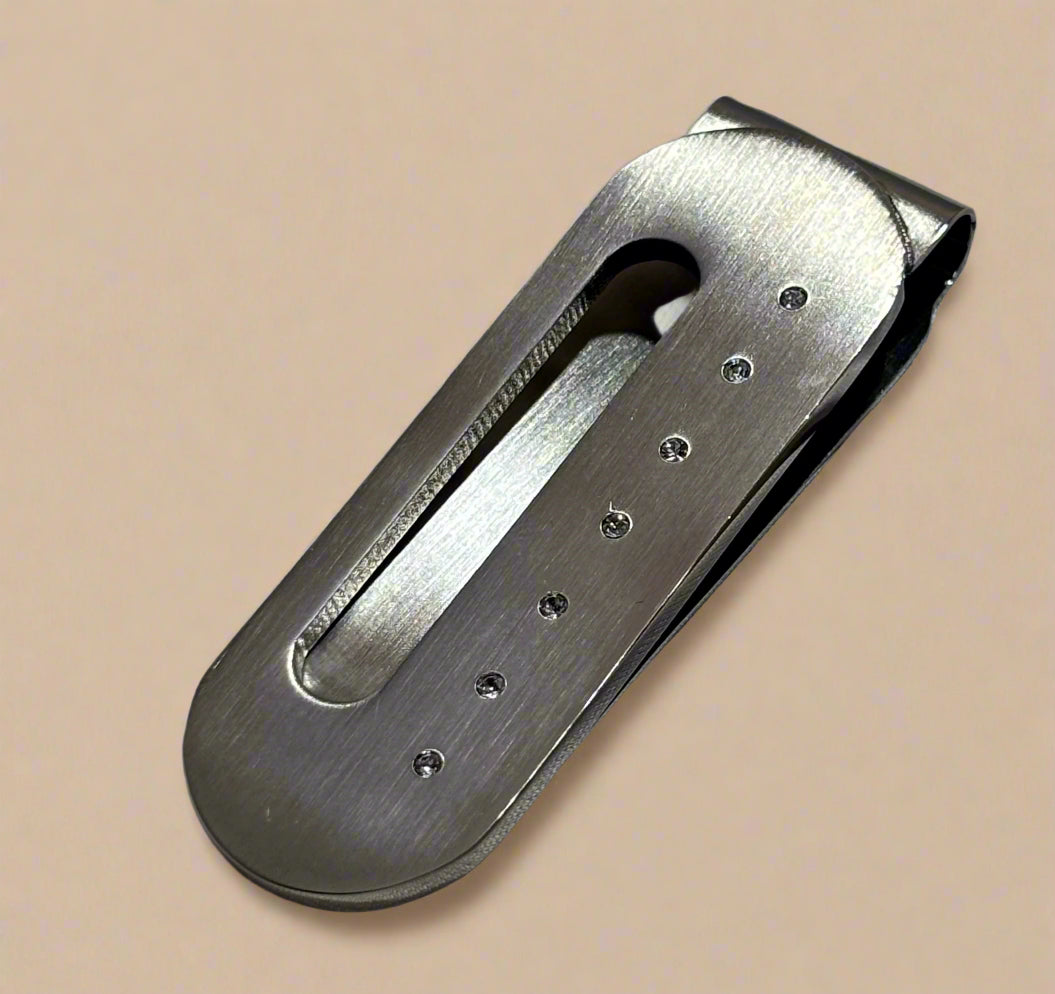 Soft Matte Grey Clip with Oval Slot and Rounded Frame