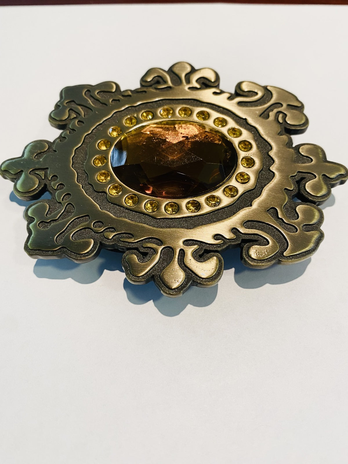 Ornate Gemstone Belt Buckle