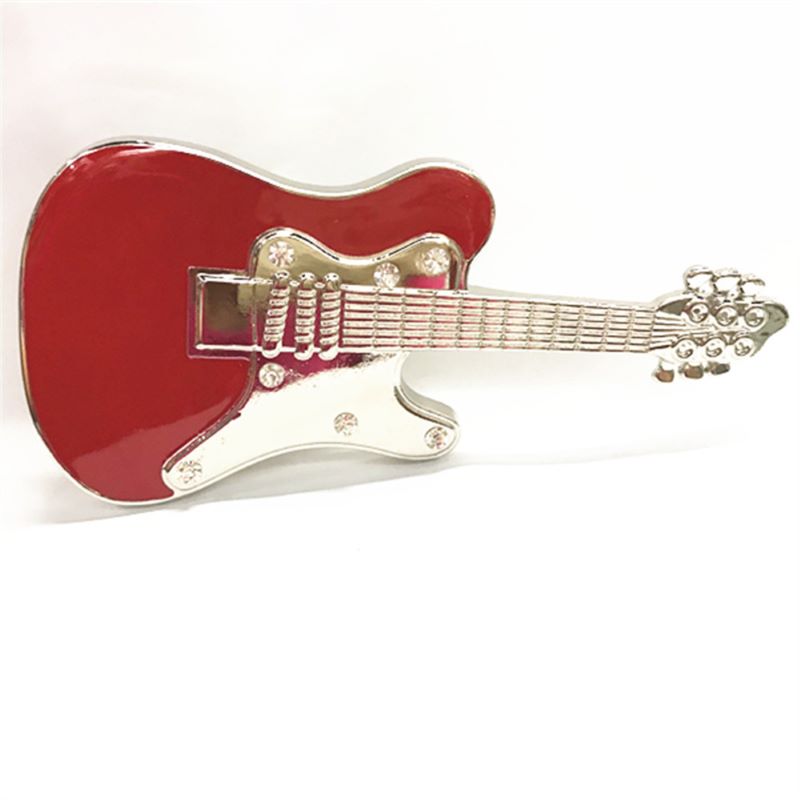 Red Guitar Buckle