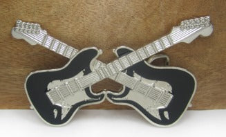 Double Electric Guitar Buckle