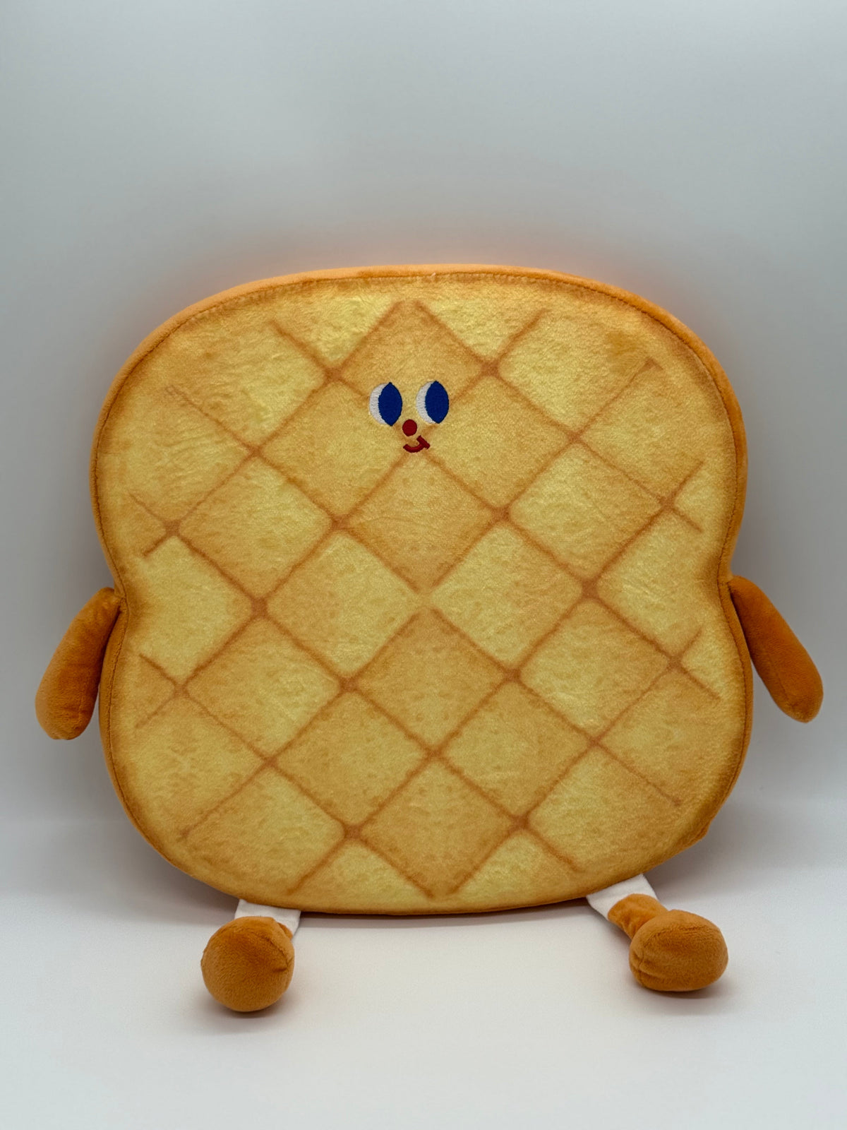 TOAST PILLOW BREAD WITH LINES HAPPY FACE Pillow for Sitting Round Throw 14x1.5