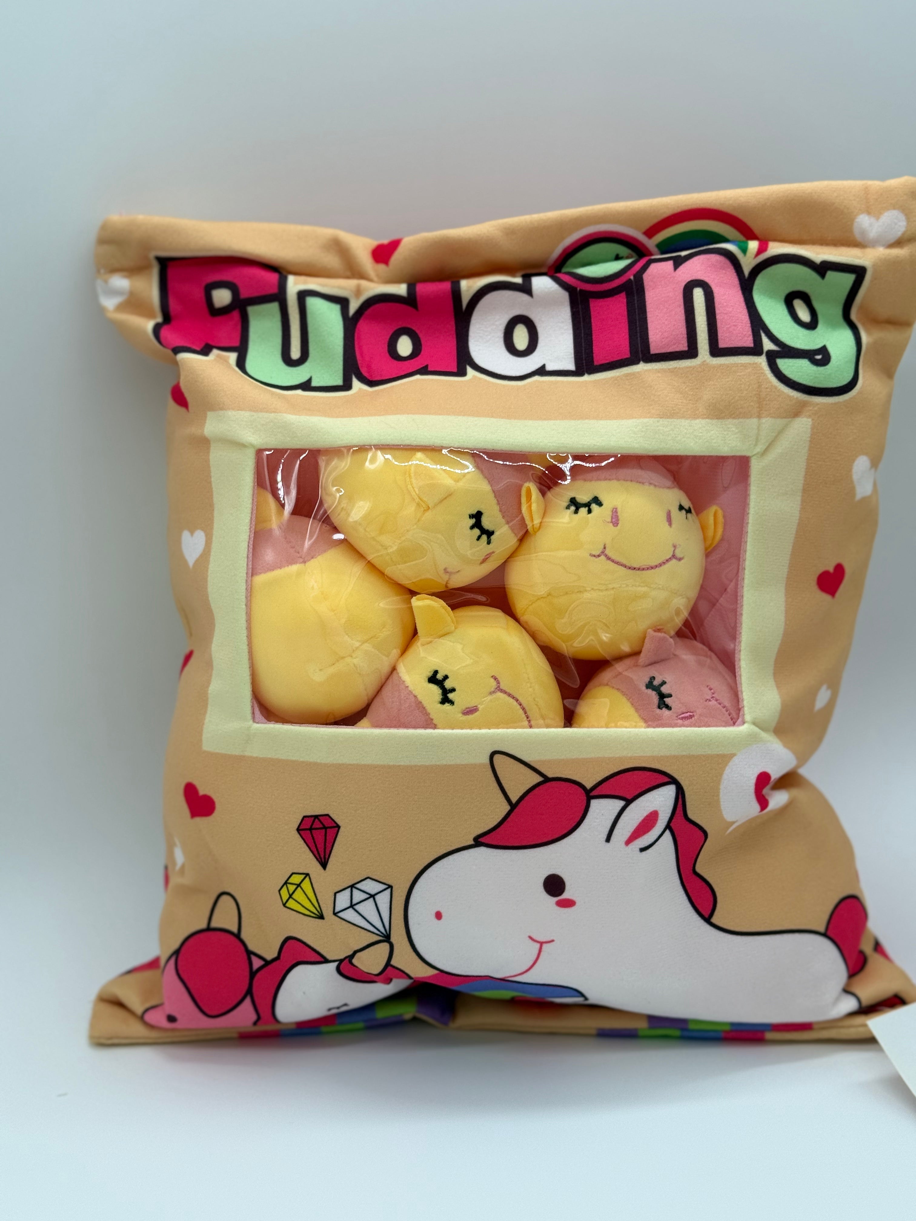 Zippered UNICORN Plush Pillow Gift Throw Pillow with 8 Little Unicorn Dolls 14 x 18 Inches