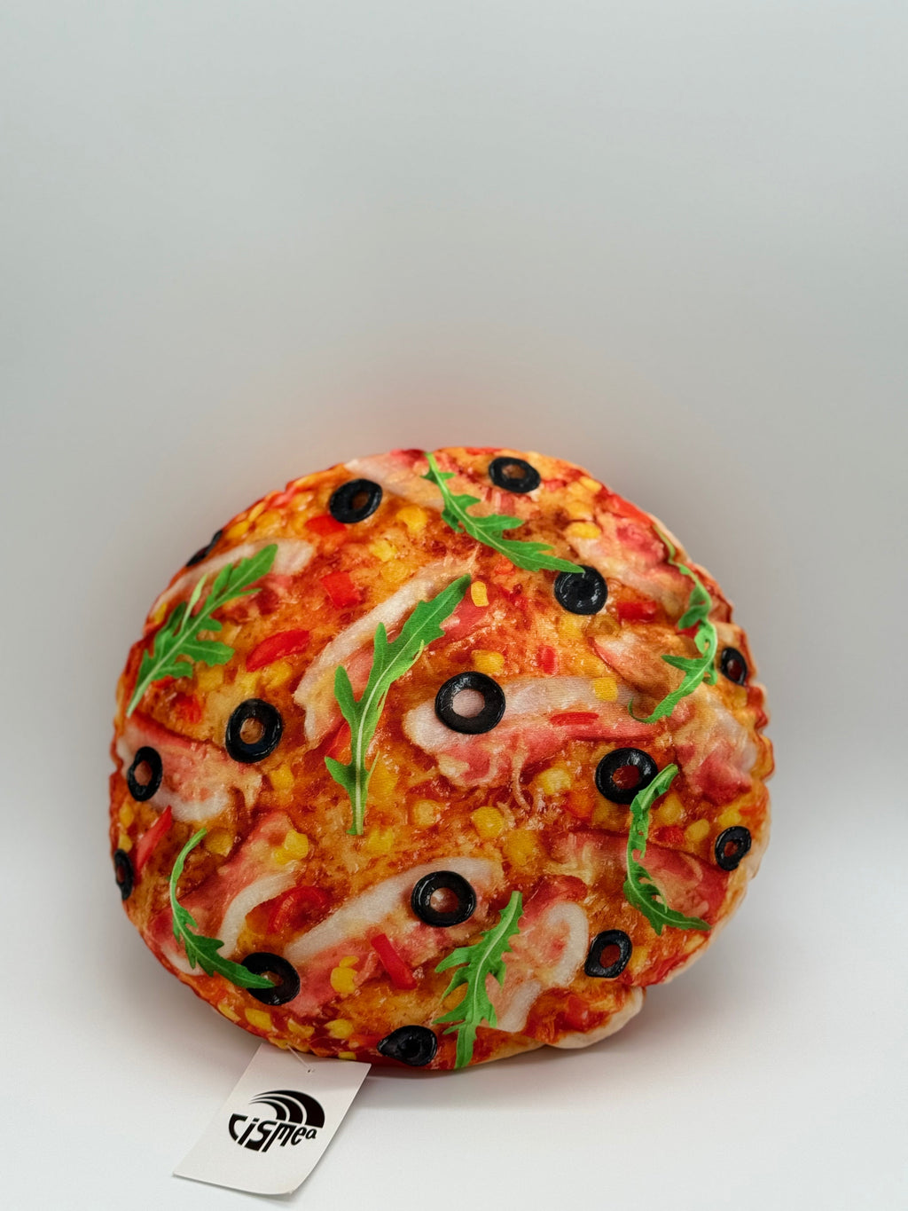 Funny Pizza Pillow 3D Food Pillows 15.8" Bacon Pizza Round Throw Cushion
