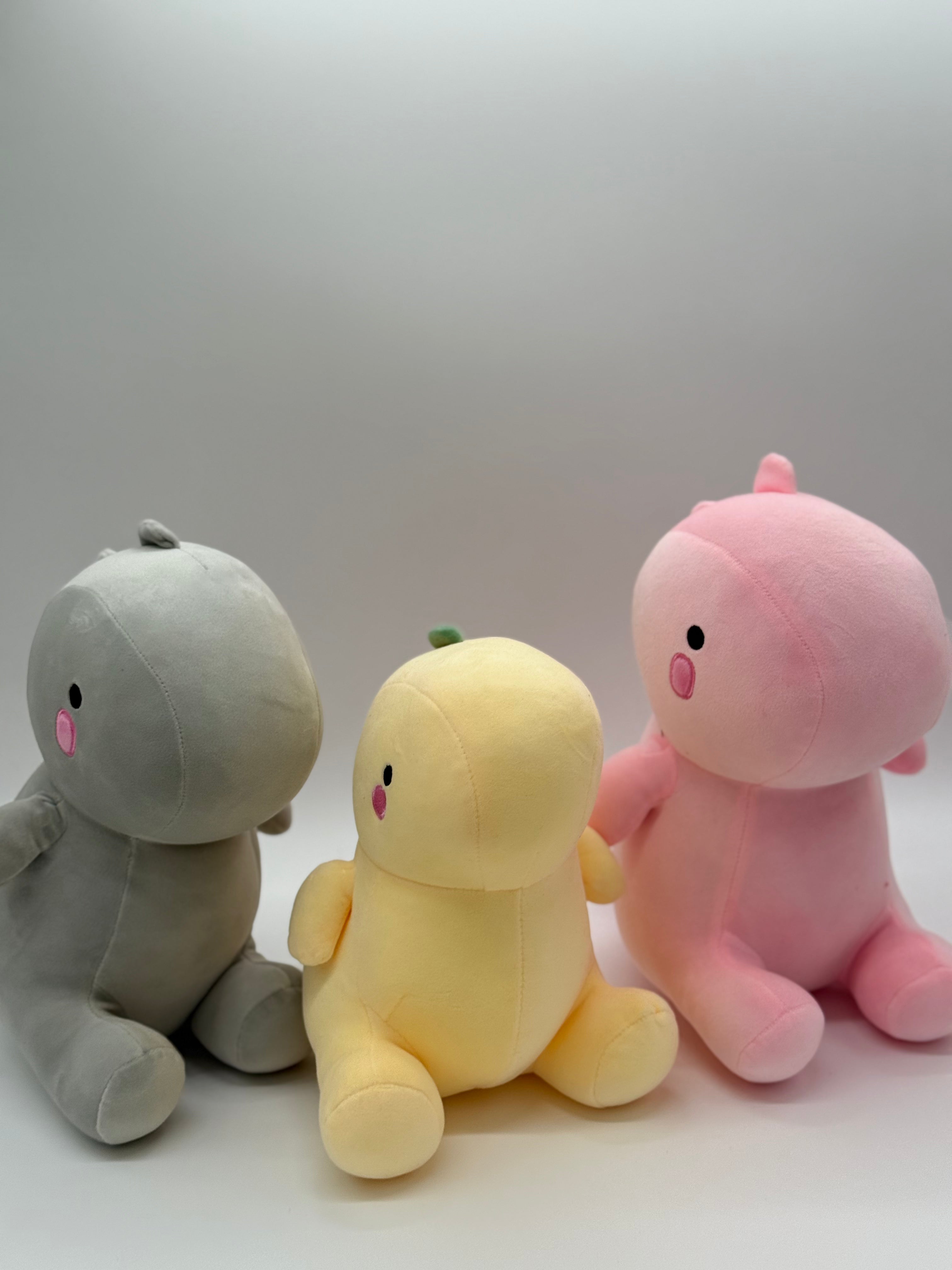 Pink Baby Dinosaur Plush Toy – Soft Stuffed Animal, Medium 10–14"