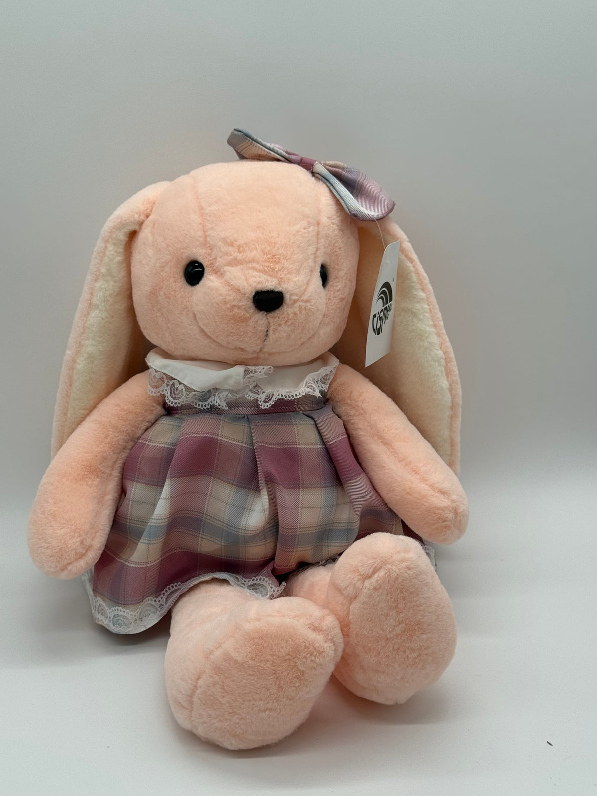 X-Large Adorable Bunny Rabbit with Bow and Dress – Soft Plush 17–20"