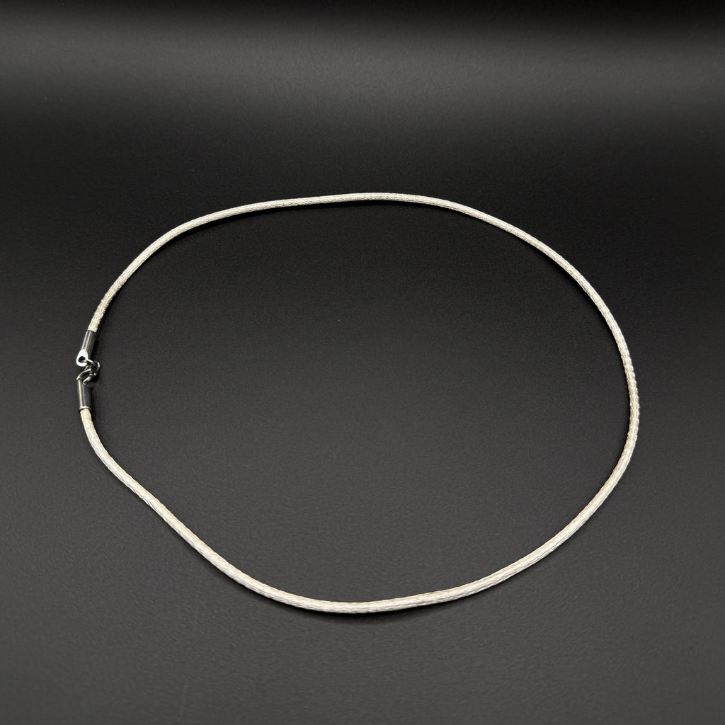 10-Pack Soft Satin Silver Silk Cord Necklace Set - Hammerhead LLC.