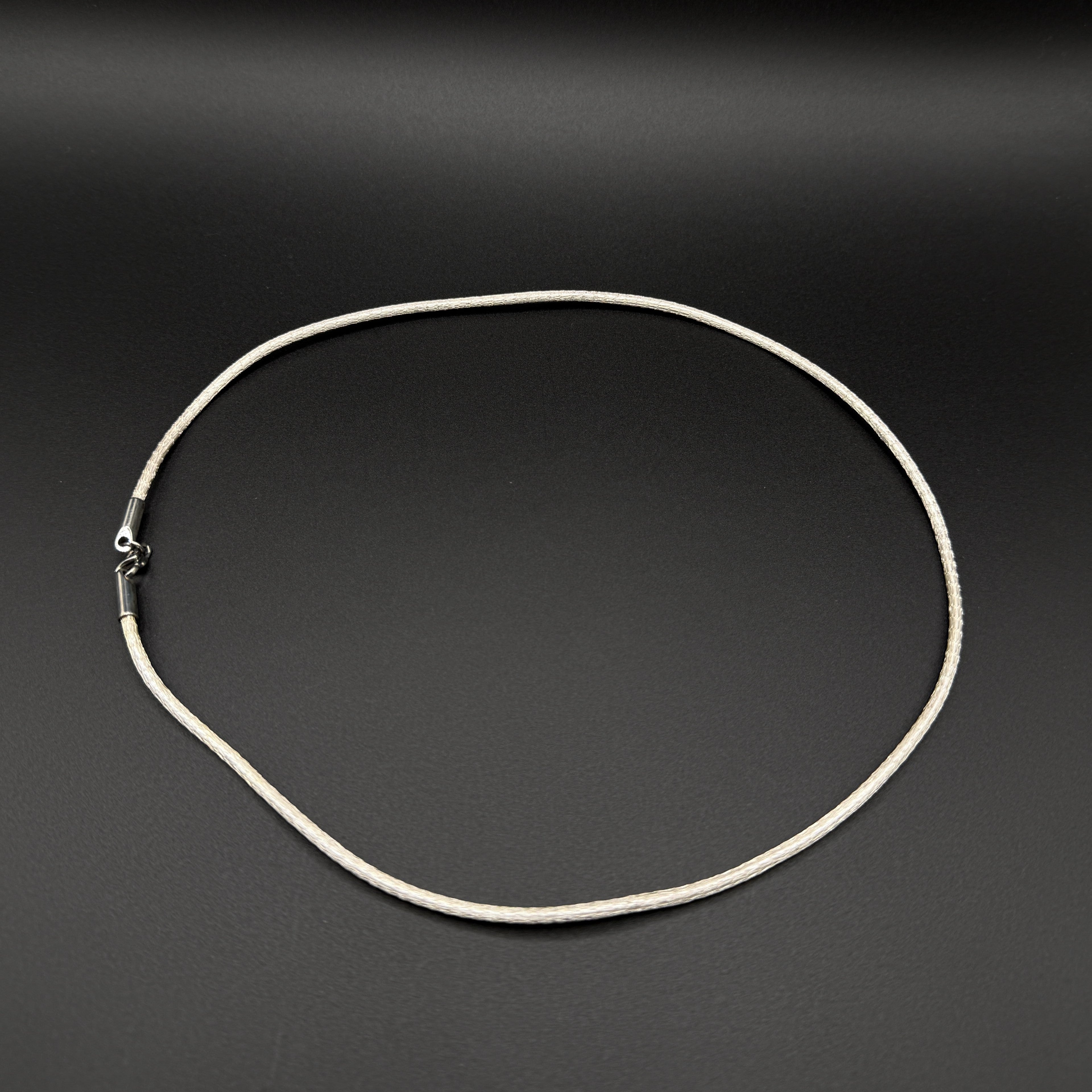10-Pack Soft Satin Silver Silk Cord Necklace Set - Hammerhead LLC.