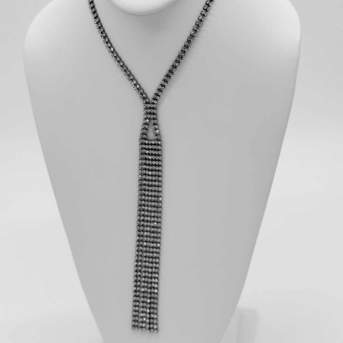 Crystal Tie-Style Lariat Necklace