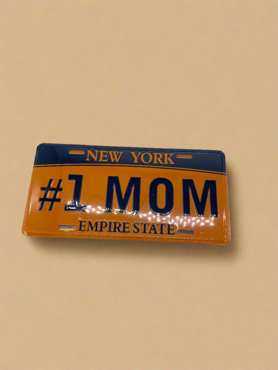 New York Souvenir License Plates – Durable Collectible "#1 MOM"