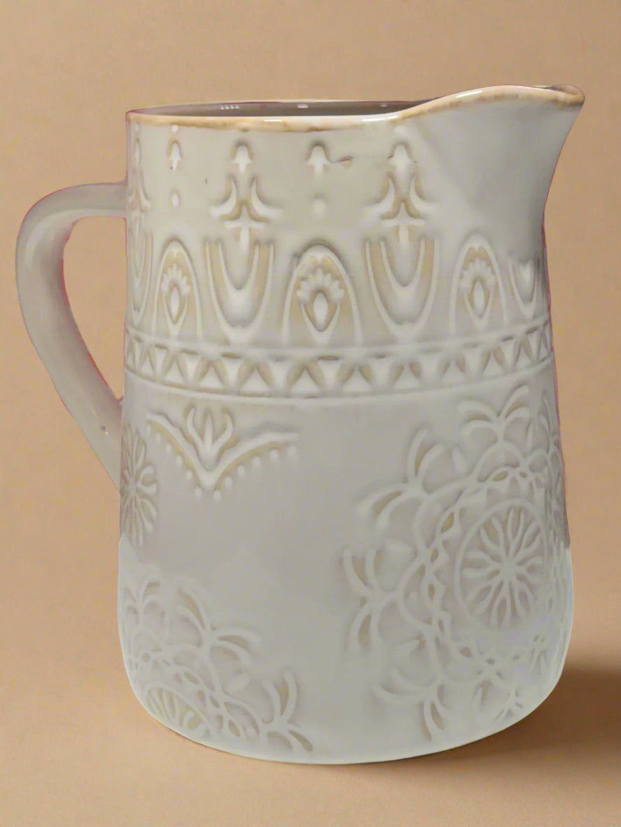 Ceramic Pitcher Jug in Beige