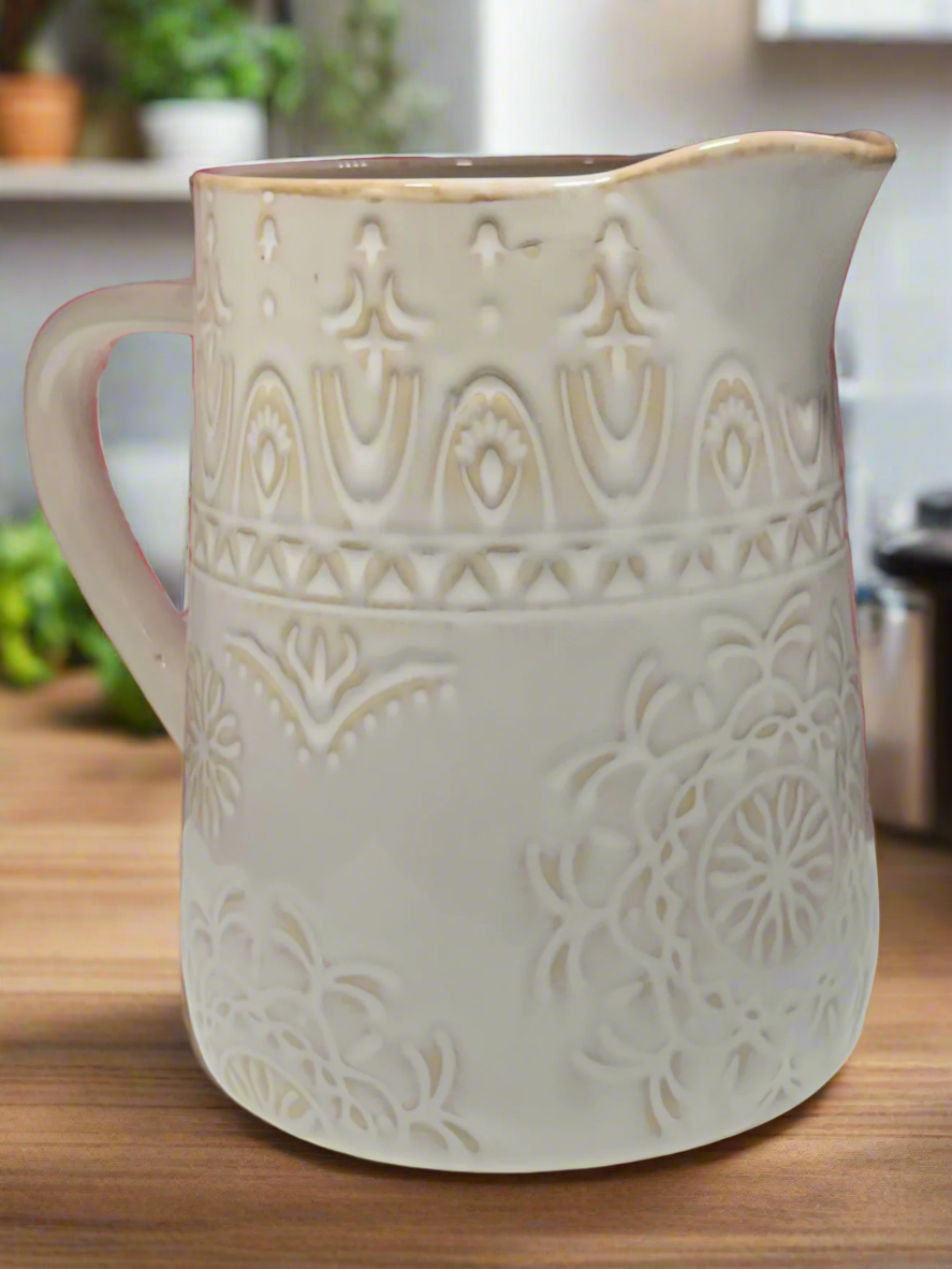 Ceramic Pitcher Jug in Beige