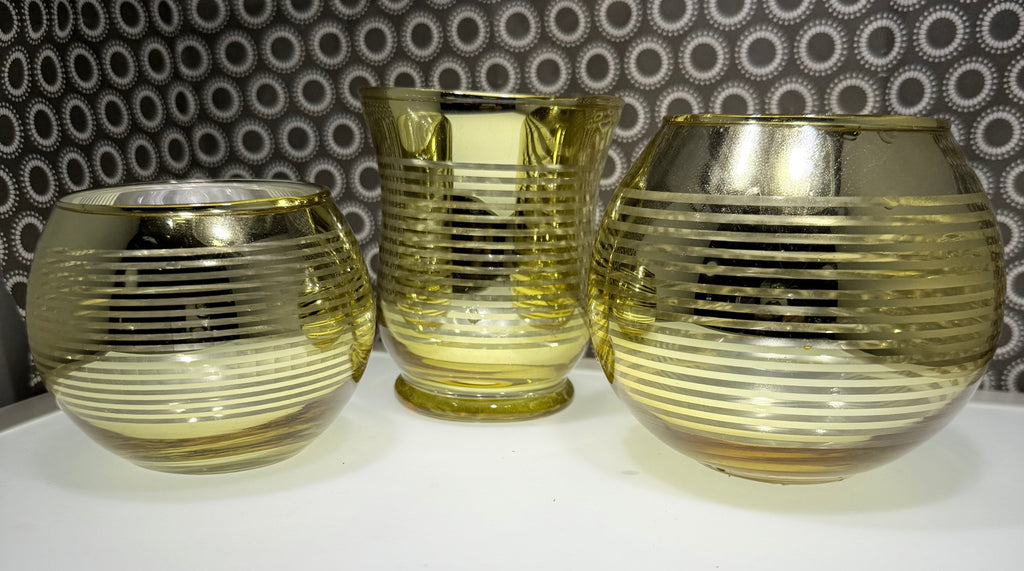 Vases 3 Gold Satin Finish Styles Vases Small